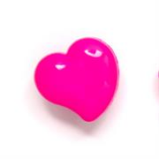 Heart Shaped Shank, Hot Pink 13 mm